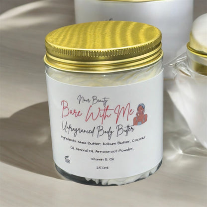 Bare With Me Unfragranced Body Butter 250ml Jar