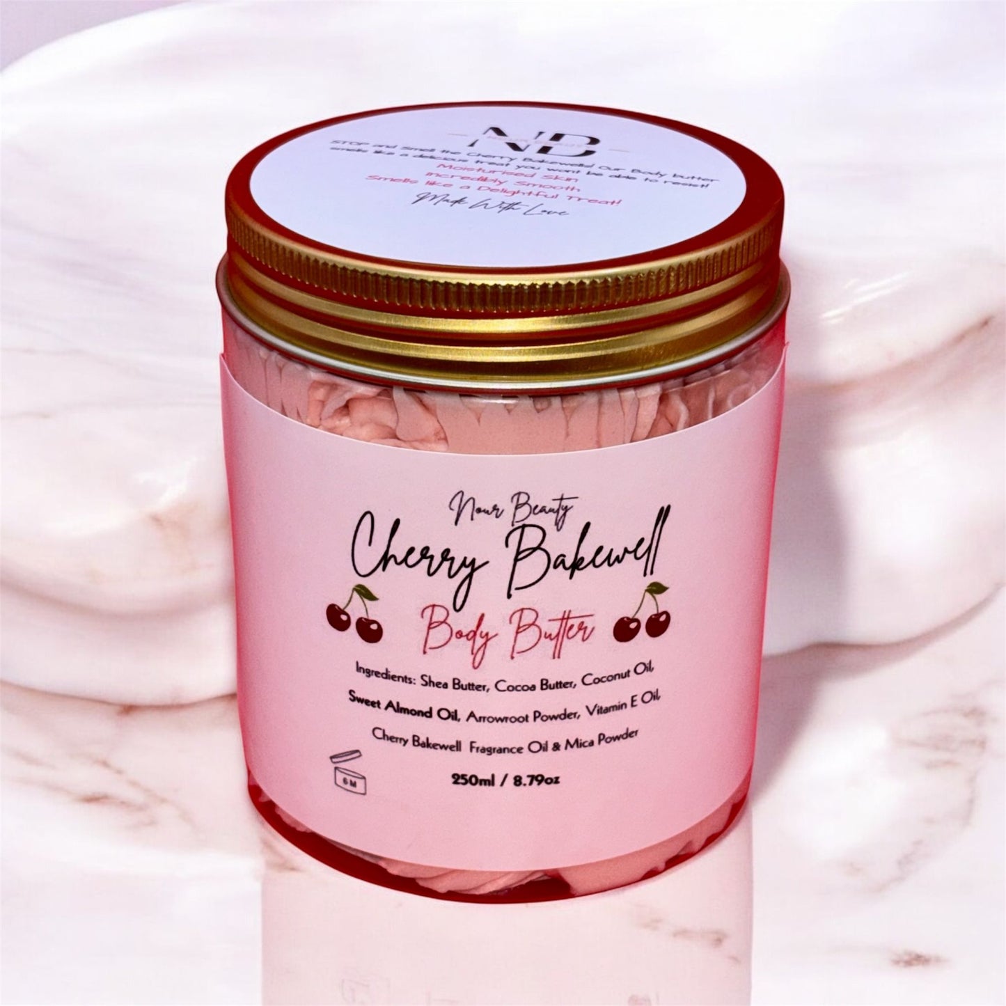 Cherry Bakewell Body Butter 250ml Jar